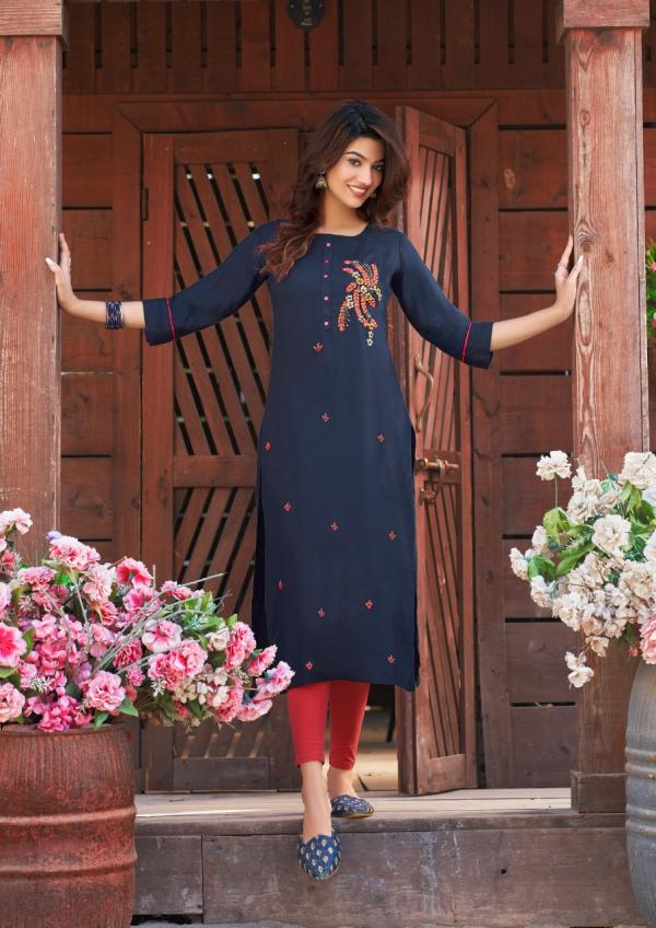 Parra Vesture Vol 4 Rayon Khatli Work Designer Kurti Collection